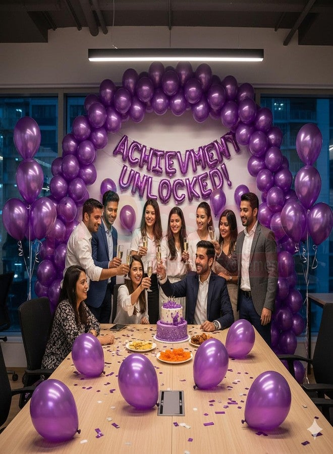 بروبسيكل مجموعة بالونات بروبسكل بنفسجية معدنية لتزيين الحفلات، مقاس 12 بوصة، بالونات عيد ميلاد سعيد، مناسبة للأطفال، حفلات الذكرى السنوية، حفلات توديع العزوبية، حفلات الترحيب - عبوة من 50 بالونًا - Image 4